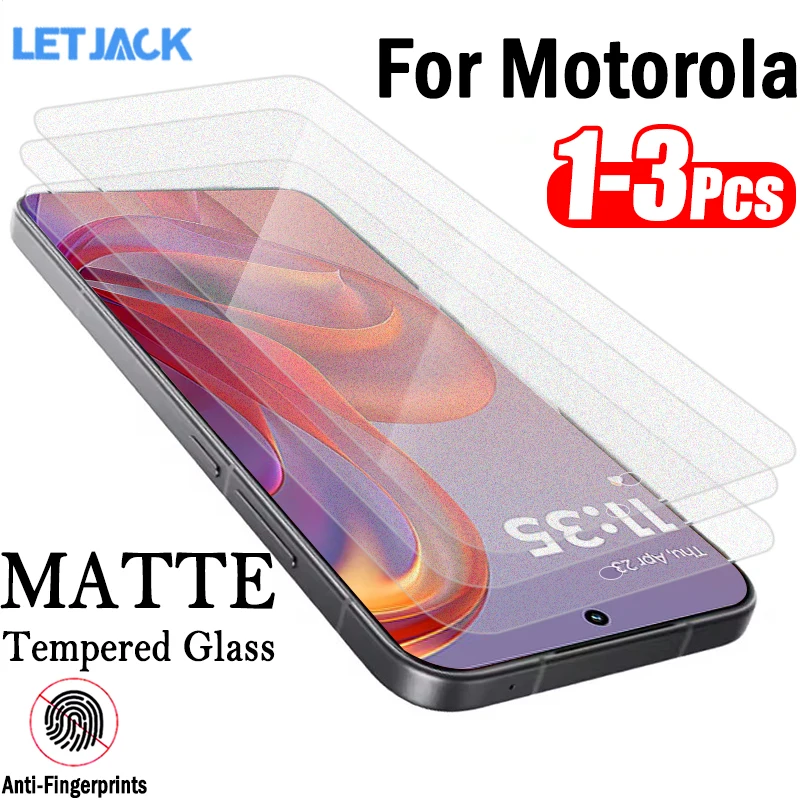 

1-3Piece Anti-Fingerprint Matte Tempered Glass for Motorola Edge 60 50 Neo ThinkPhone 25 Moto G57 G67 Power Screen Protectors