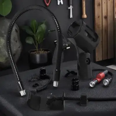 

1Set Flexible Tube Adjustable Microphone Stand Universal Mic Holder Clip Stable Mic Arm for Recording Streaming