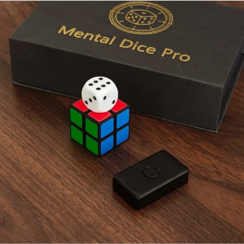 Mental Dice Pro Magic Trick Electronic Mentalism Prop Magic Dice Color Prediction Cube Number Reading Gimmick Wireless Close Up