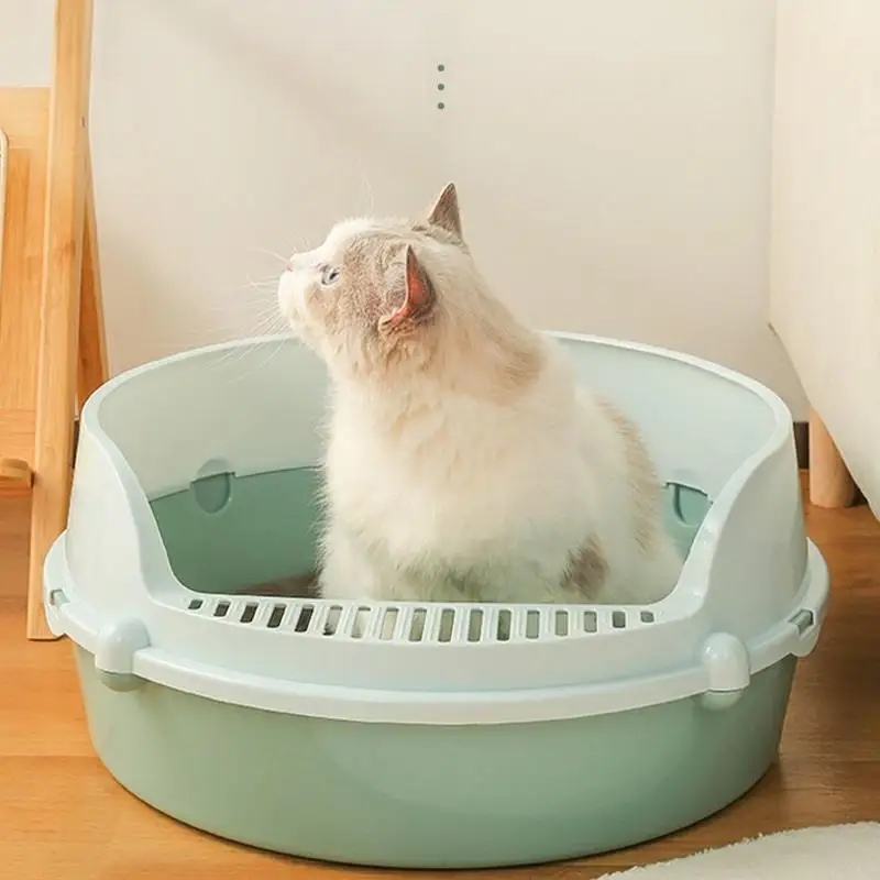 Cat Litter Box Large Extra Large Cat Litter Box Pp Cat Toilet Cat Litter Box Semi-enclosed Pet Supplies