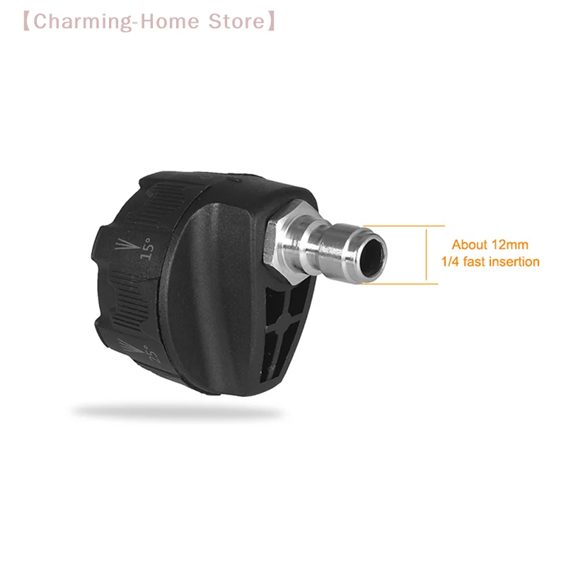 【M】6 in 1 Adjustable Nozzle for 1/4 inch Quick Connect Male Adapter 3600psi High Pressure Washer Cleaner Water Gun Parts