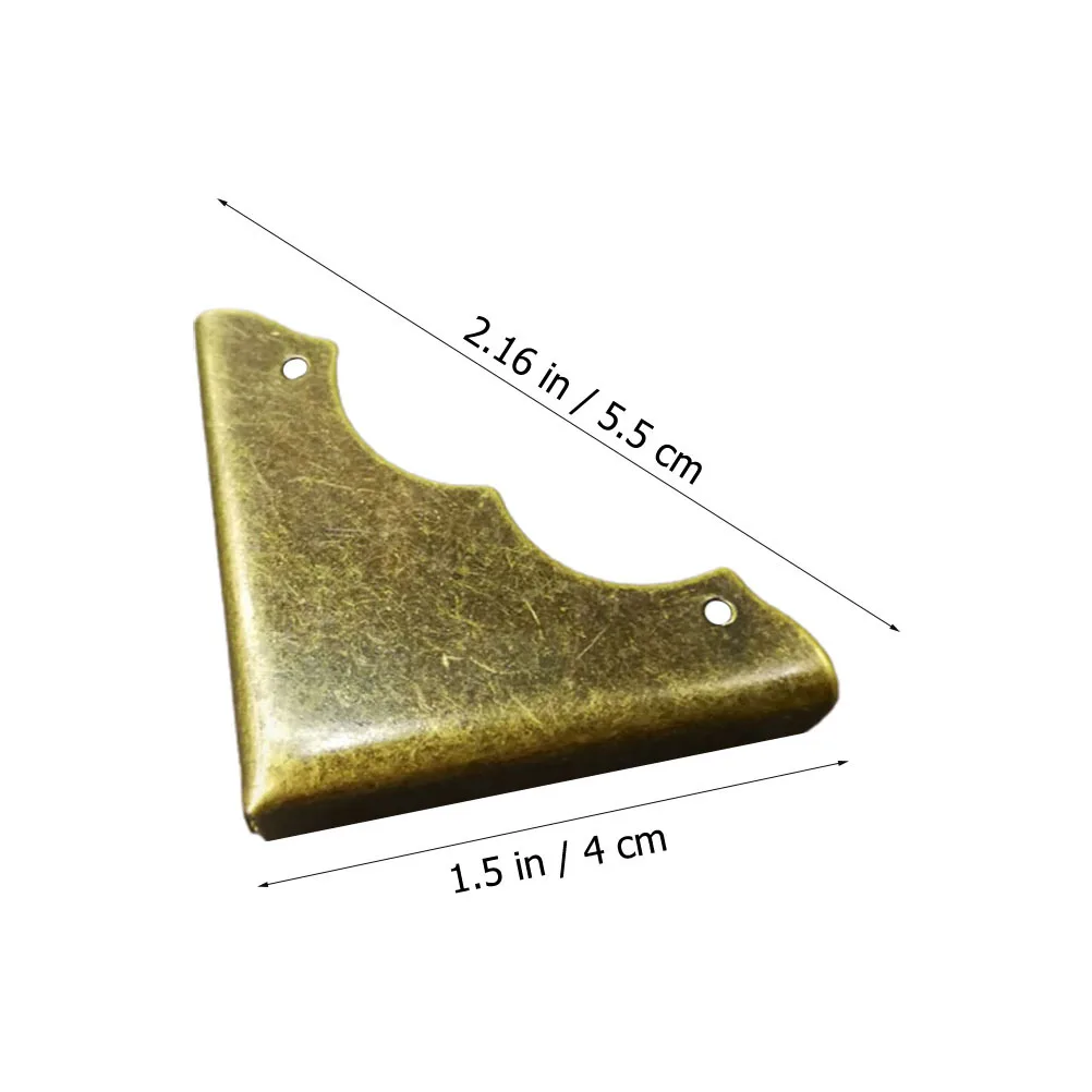 

20pcs Corner Protectors Retro Golden Metal Guards For Safety Bumpers Vintage Iron Angle Covers Hardware Fittings