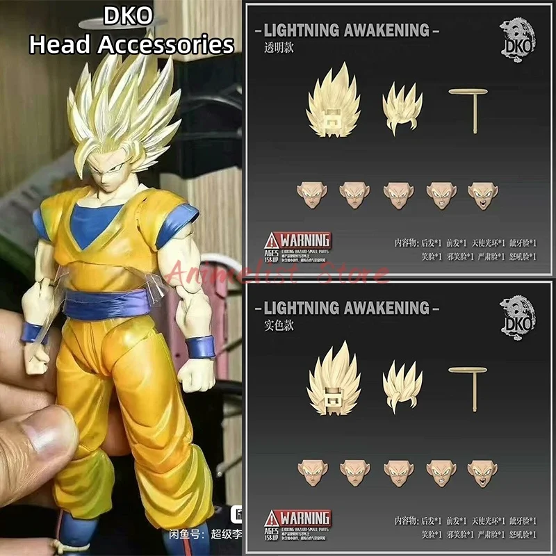

DKO Dragon Ball Z Son Goku Head Sculpt Super Saiyan 2 Son Goku Head Accessories For Action Figure Anime Model Toys Gifts