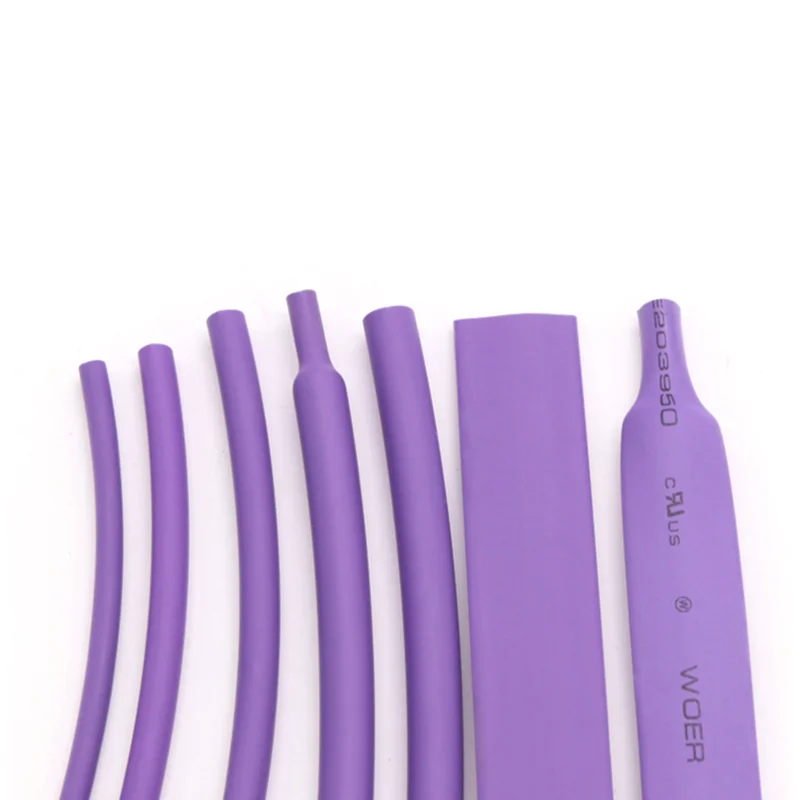 1 Meter Purple Heat Shrink Tube 2:1 Shrink Ratio Polyolefin Insulated Cable Sleeve Φ1mm-50mm