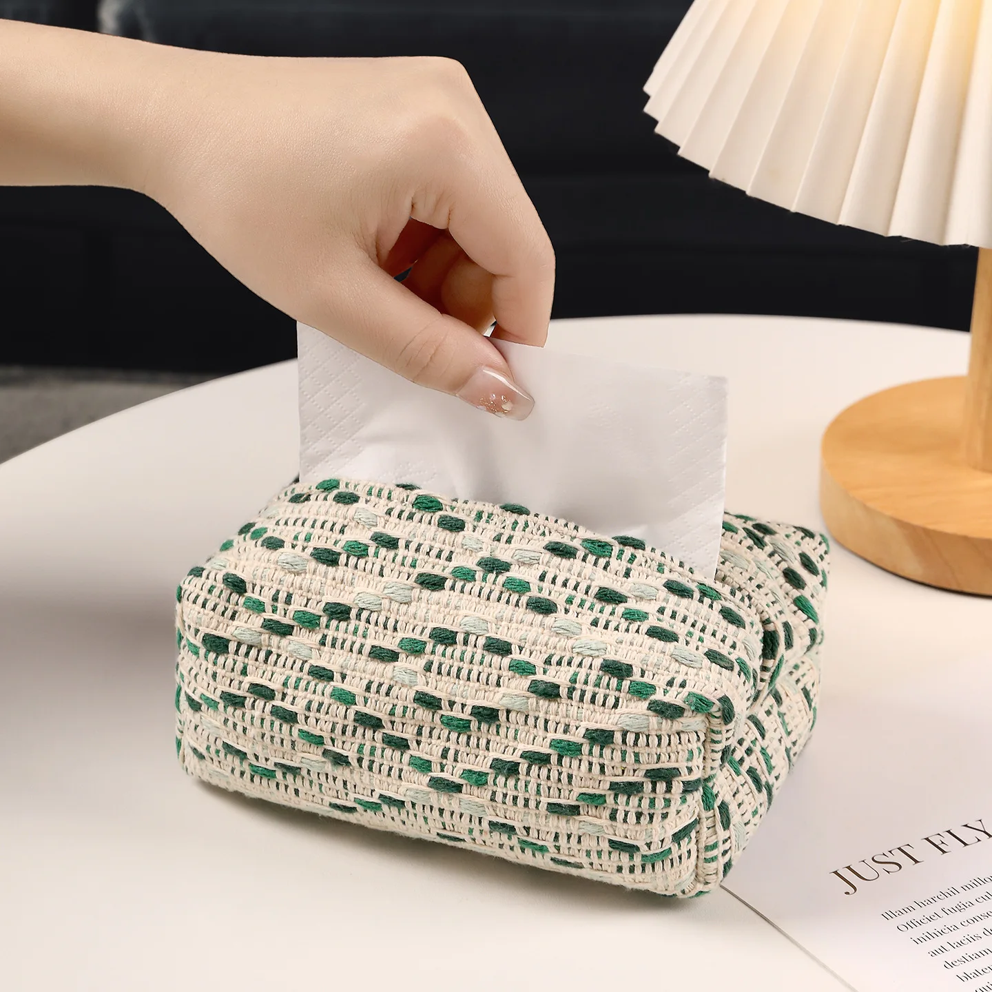 Paper Drawing Bag Tissue Box Tissue Case Dopamine Tissue Cover Windwoven Fabric Drawing Box Living Room Paper Household Desktop