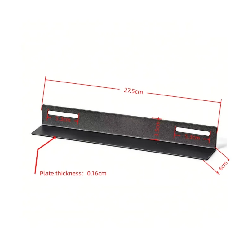 Standard Cabinet L-Shaped Bracket with a Length of 275mm, Thickened L-Shaped Load-Bearing Bracket, Server Load-Bearing Bracket, Heavy Equipment Support Plate Installation Accessories: Suitable for Network Cabinets with a Total Depth of 600mm, Used for Reinforcement and Supporting Equipment, with a Maximum Load Capacity of 80kg. 2 Pieces, 4 Pieces Available as an Option, with Fixing Screws.