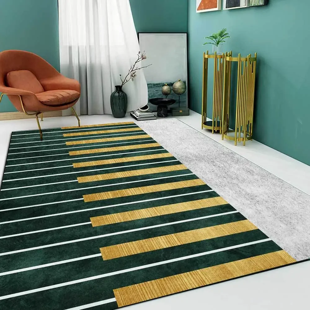 

Nordic Style Geometric piano keys Carpets Large Modern Living Room Mats/Rug Luxury Home Carpet 3D Printing Gold/Gray Rugs/Carpet