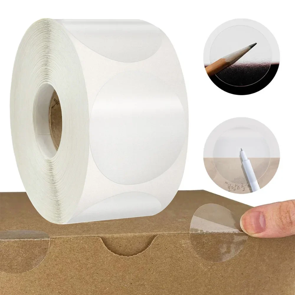500Pcs/Roll Transparent Self-adhesive Stickers Clear Round Sealing Sticker Tape Business Package Envelope Gift Box Seal Labels