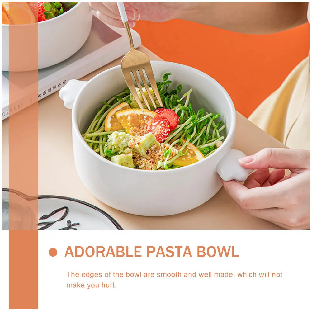 

Pink Lid Ceramic Bowl Kawaii Ramen Soup Noodle Salad Adorable Pasta Cereal Household Home Accessory Porcelain Dish Set