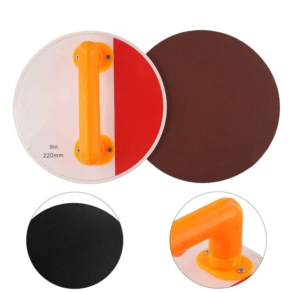 9 Inch Round Sanding Pad Round Ergonomic Design Self-adhesive Sandpaper Holder Self-adhesive Handheld Polishing Tool DIY Tasks