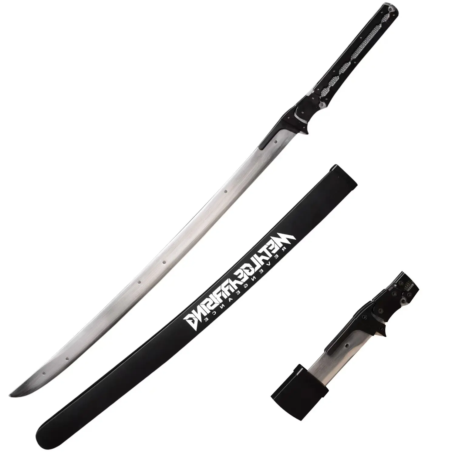 Raiden Cosplay Sword Toy com bainha de madeira, Metal Gear, Alta Freqüência, Lâmina Ascendente, Popular, Presentes, Coleção, 104cm, 1.45kg