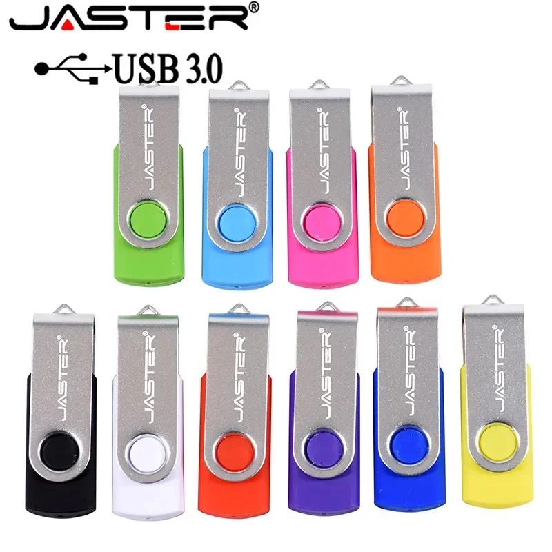 

JASTER High Speed 3.0 USB Flash Drive 128GB Rotatable Pen Drive 64GB Real Capacity Memory Stick 32GB Portable U Disk 16GB 8GB