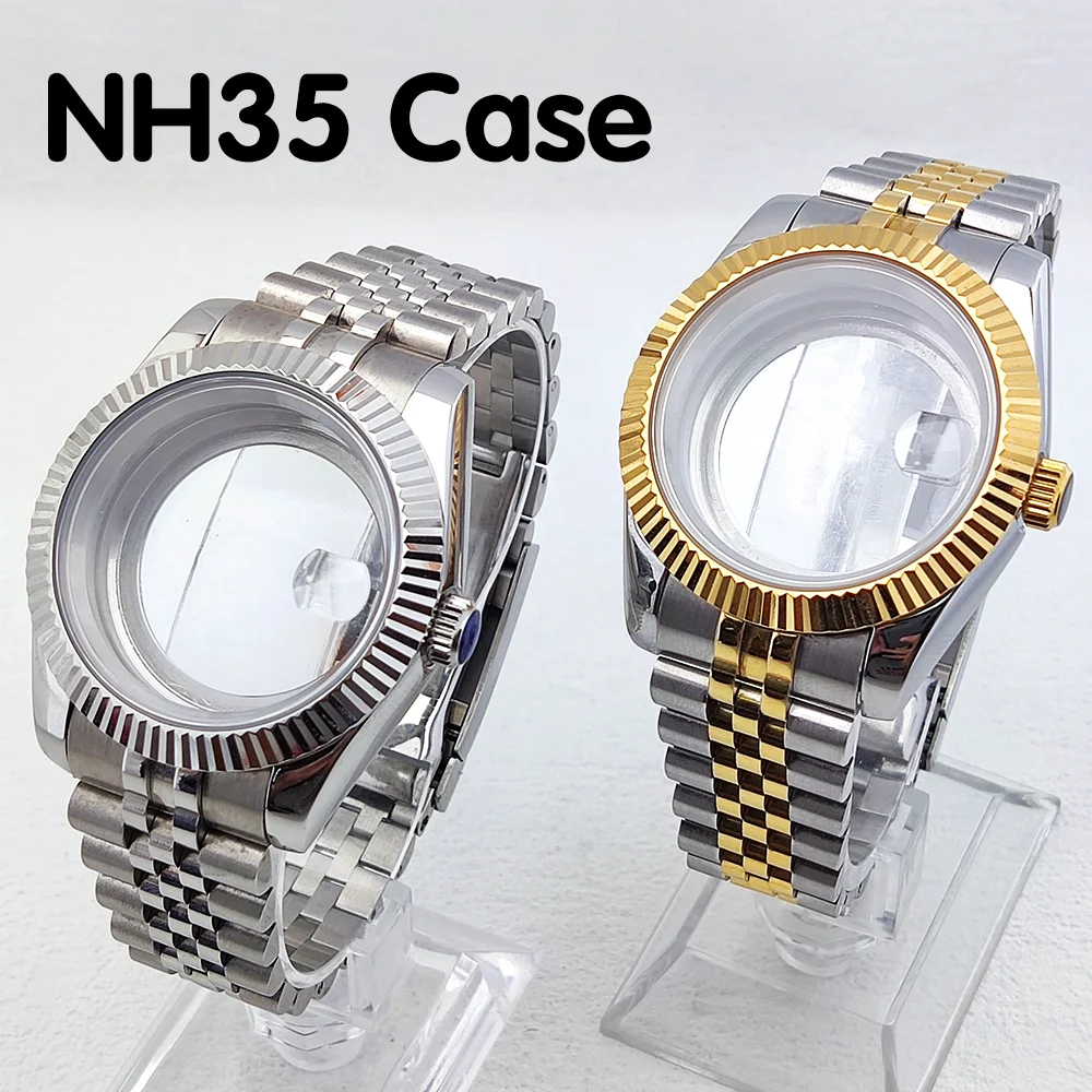 

Корпус NH35 с сапфировым стеклом, водонепроницаемый корпус 36 мм/39 мм, роскошный мужской корпус для часов, подходит для корпуса с циферблатом 28,5 мм, корпус для часов NH35