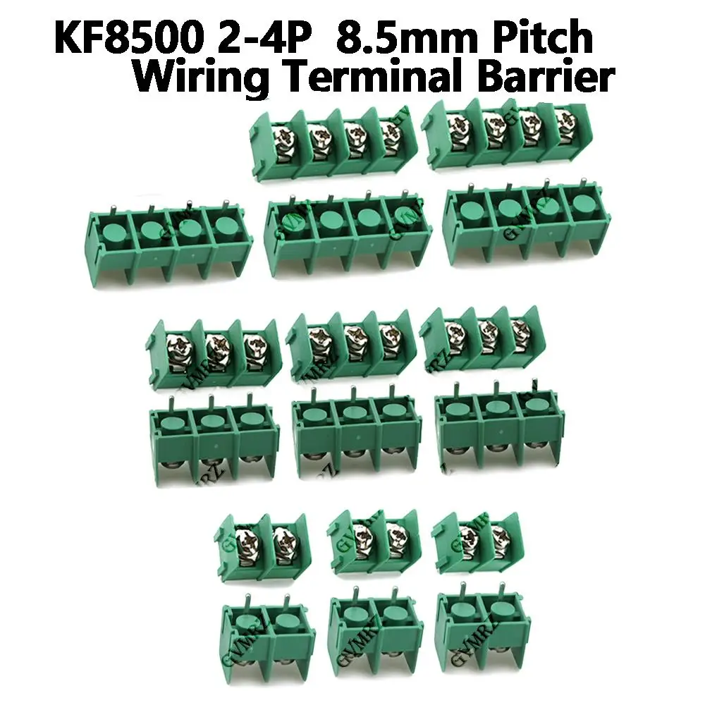 5PCS 2P 3P 4P KF8500 8.5 Wiring Terminal Barrier Type 8.5mm Pitch Power Holder Splicable Pin 2PIN 3PIN 4PIN 8.5mm