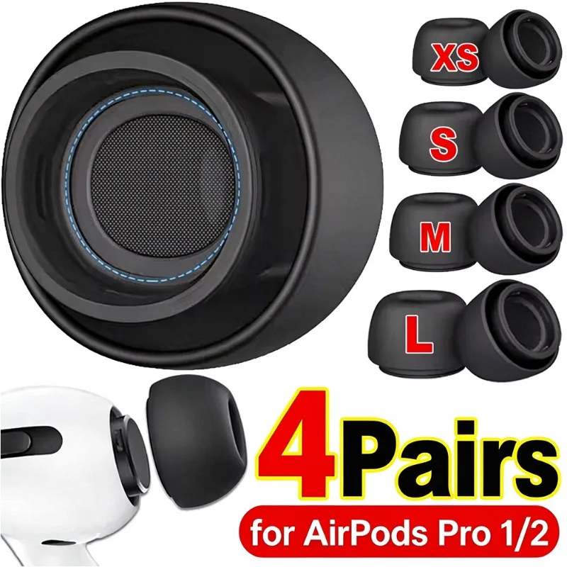 For Apple AirPods Pro 1/2 Gen Ear Tips Replacement Silicone Rubber Eartips Earbuds Earplug for Airpods Pro Protective Cover Caps