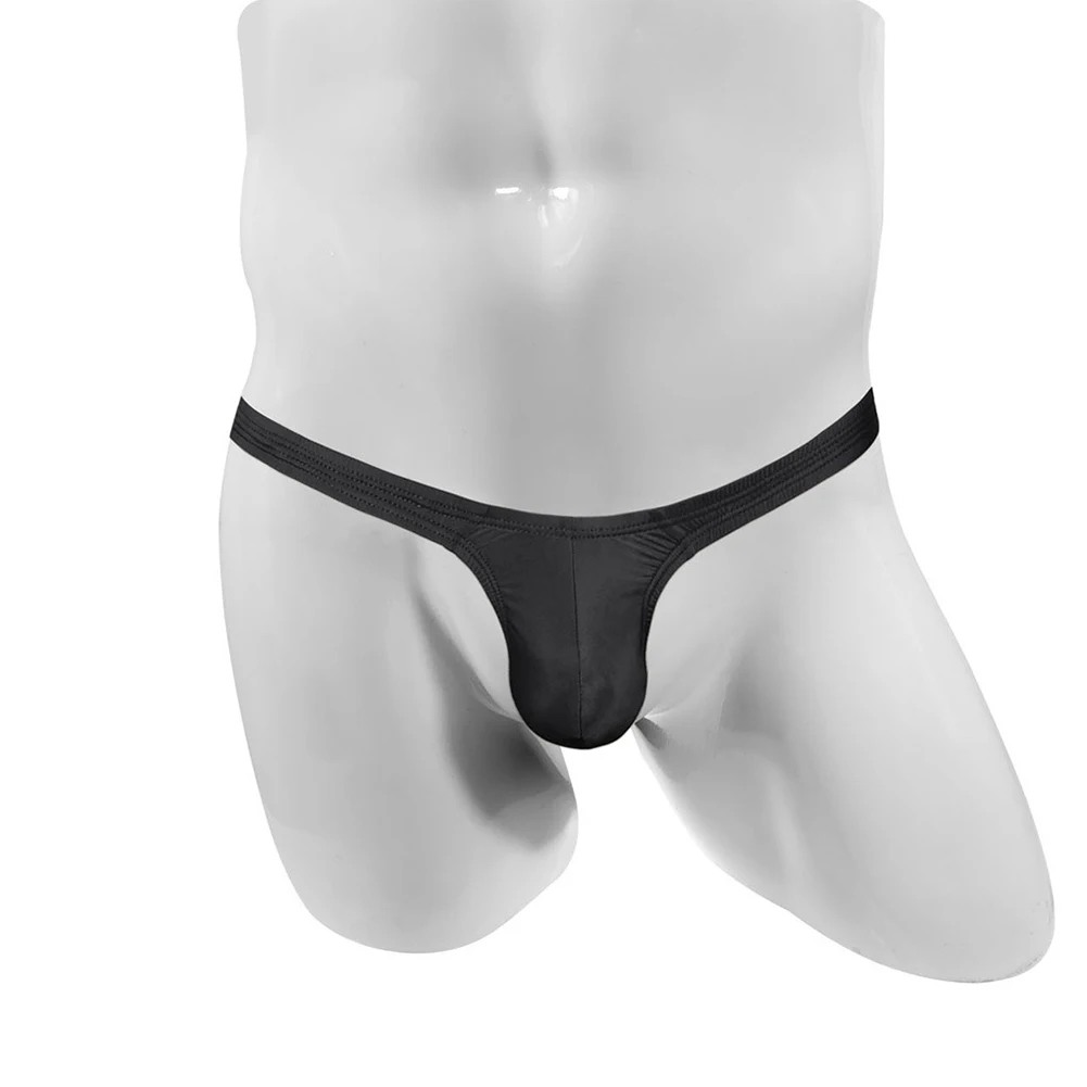 Men Sexy G-string Mini T-back Thongs Man Tiny Underwear Solid Soft Underpant Male Breathable Penis Pouch Panties Erotic Lingerie