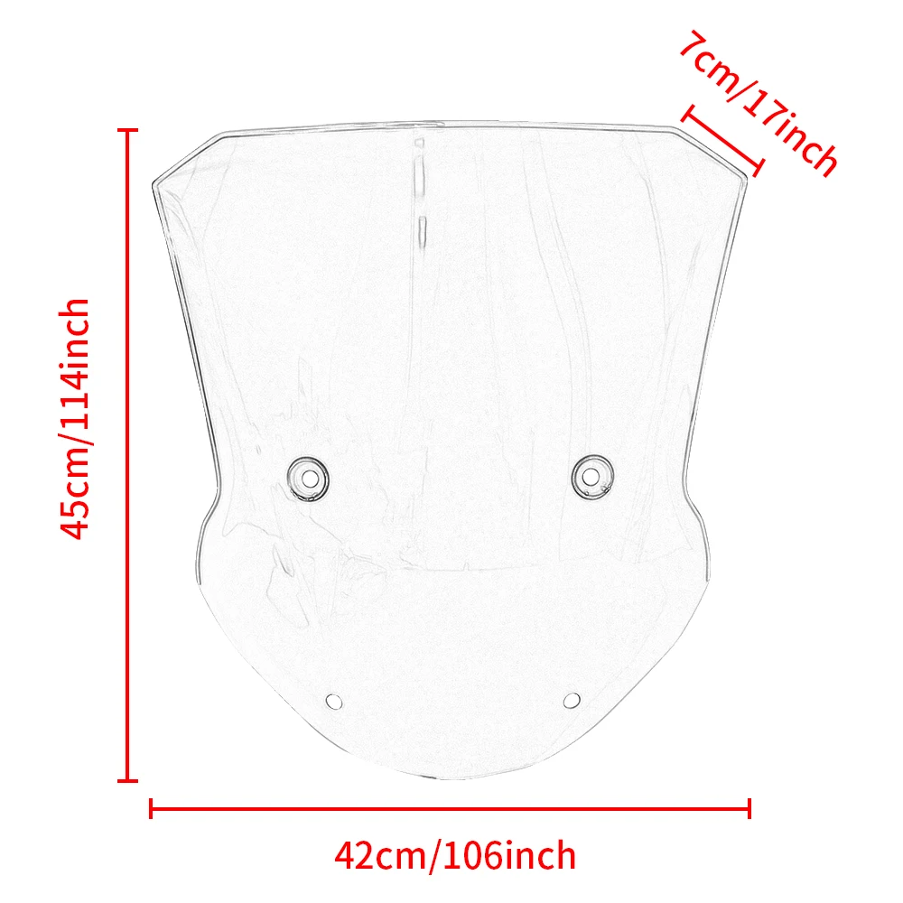 For BMW S1000XR S 1000XR 2020 2021 2022 2023 2024 2025 Motorcycle Bike Expanded Windshield WindScreen Fairing Black Transparent