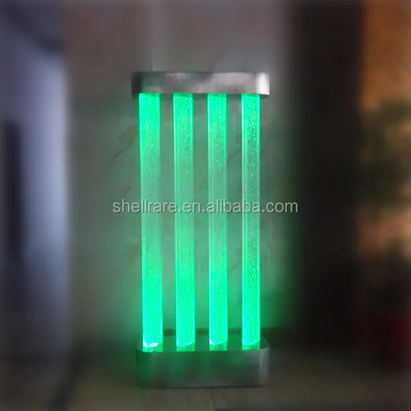 Customization.Wedding Party Decoration and Acrylic square Water Bubble Tube Led Changing Color Intelligent Water Curtain Wall
