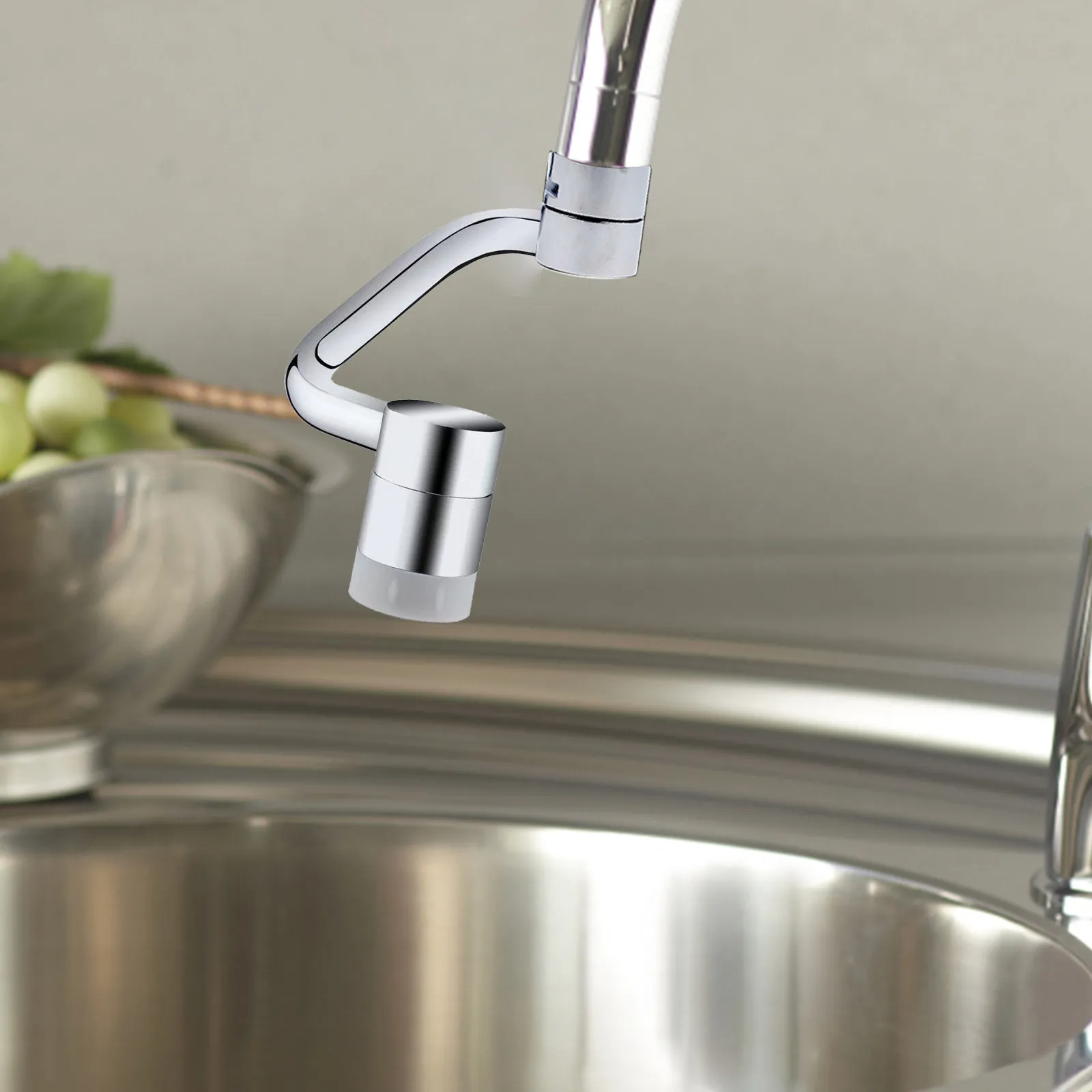 Faucet Extender 2 Modes Frother Adjustable Sink Water Trough Rotating Swivel Robot Arm Dual Mode Adapter Kitchen Facility