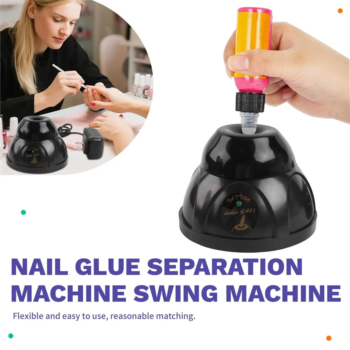 A74U Mini Mixer Nails Shaker Pigment Ink Electric Shaker Stirrer Stirrer Non-Slip Base for Pigment Ink Paint Mix US Plug