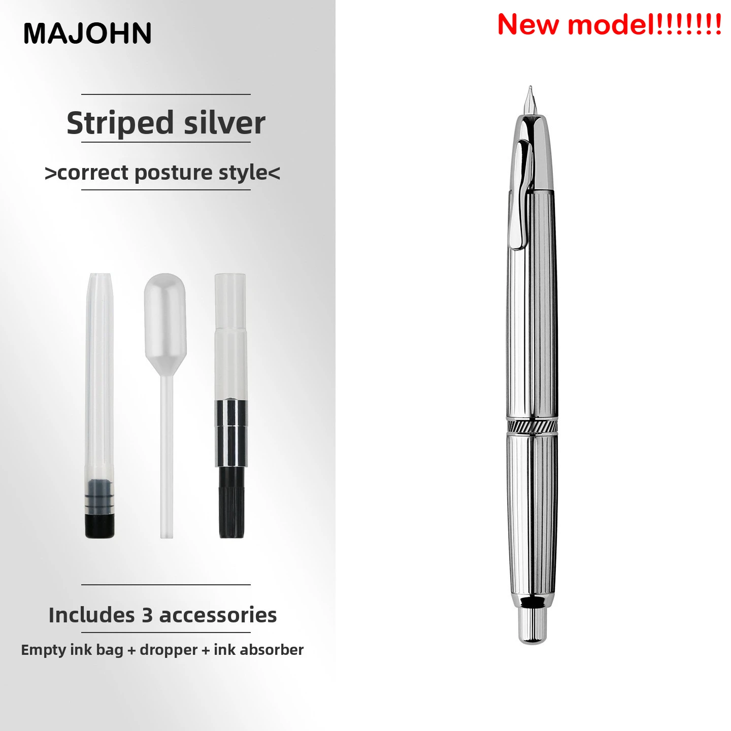 MOONMAN A1 Metal Press Fountain Pen EF 0.4MM Nib Fish Scale Pattern Design Writing Ink Pens Artykuły papiernicze Artykuły biurowe dla szkół — zdjęcie produktu 5
