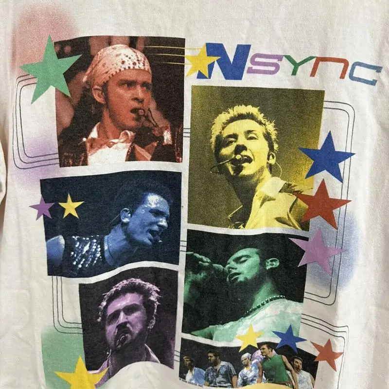 Camiseta de la gira de conciertos de Nsync, banda para niño S 4Xl