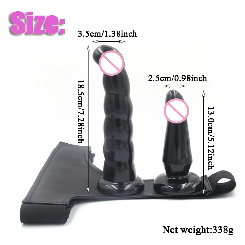 Wearable Lesbian Pants Double Penis Strap on Dildo Dual Ended Vibrate Strapon Ultra Elastic Harness Belt Adult Sex Toy Sexy Shop