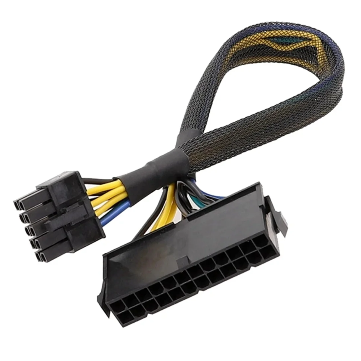 24 Pin to 10 Pin Adapter Cable ATX PSU Main Power Supply Cable Braided Sleeved Cable for Lenovo Motherboard YDH