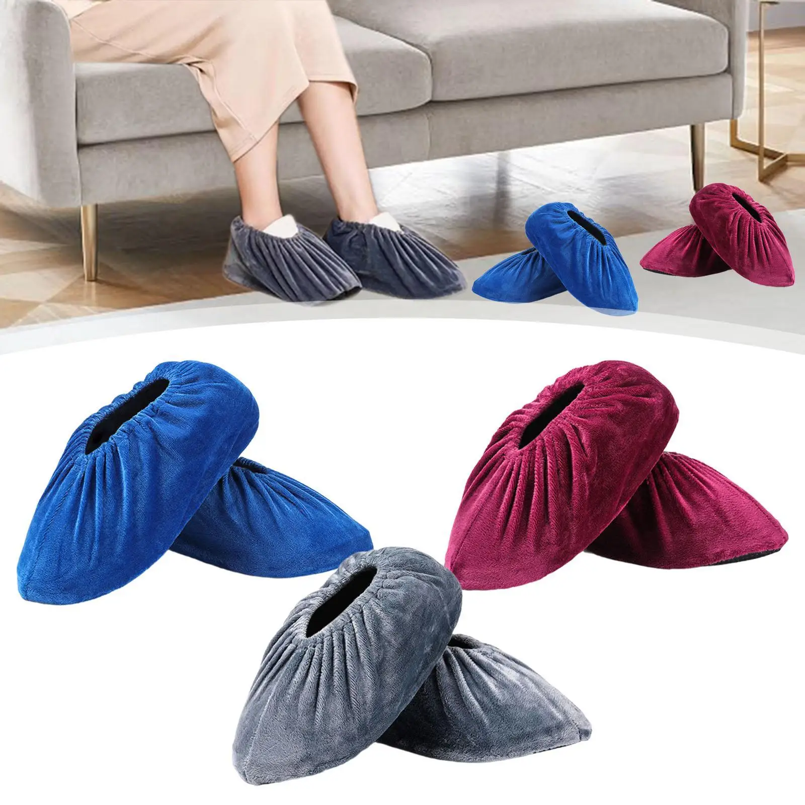 Reusable Shoe Covers Non Slip Washable Shoe Cover for Indoor
