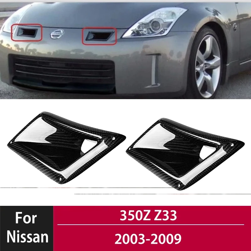 

For Nissan 350Z Z33 2003-2009 Board Car Front Engine Hood Air Vent Bumper Bonnet Scoop Cover Trim IoT Devices Exterior Parts