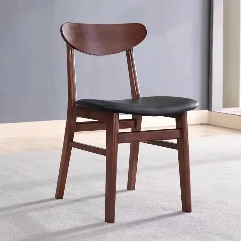 Solid wood dining chair, restaurant cafe milk tea shop modern simple light luxury leisure Internet