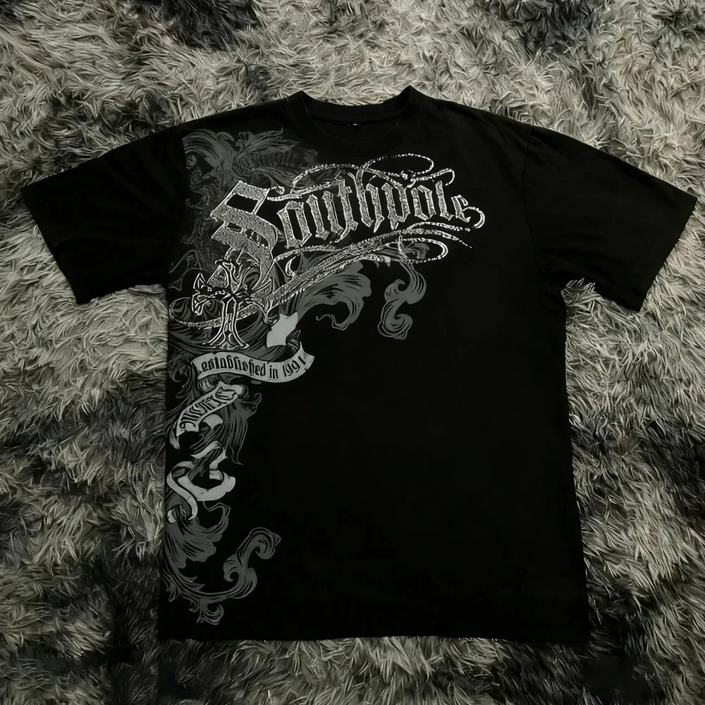 Classic Y2K Gothic Style T-shirt Print Oversized T Shirt High