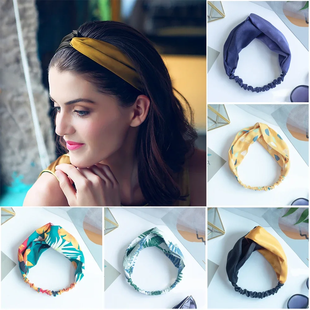 

Women Girls Summer Bohemian Hairs Headbands Headbands Retro Cross Turban Bandage Bandanas HairBands Hair Accessories Headwrap