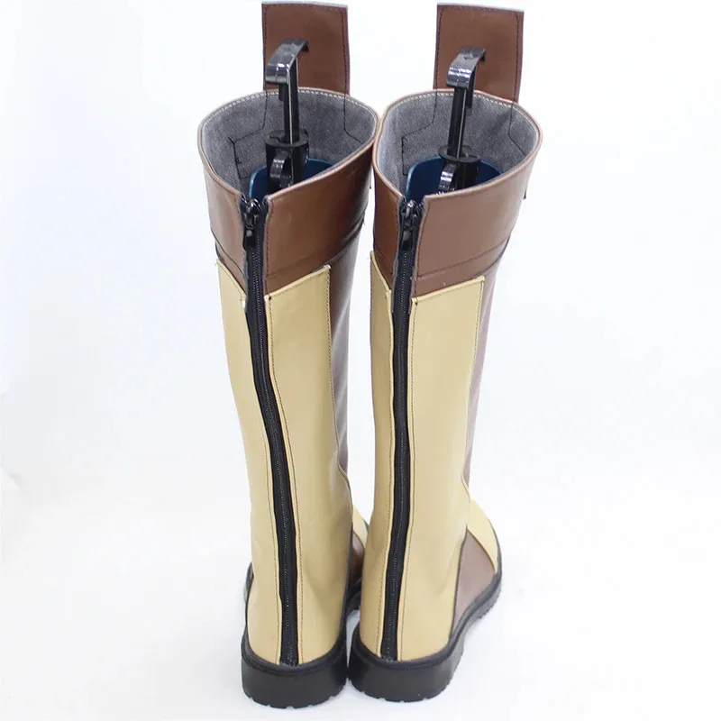 

2025: 11-звездная обувь для косплея Wars Jedi, коричневая обувь с защитой храмов, реквизит для Хэллоуина, сапоги