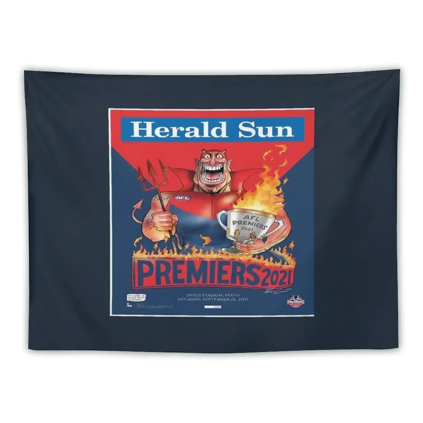 Melbourne Demons Premiers 2021 Tapestry Room Aesthetic Decor Room Decoration Accessories Tapestry