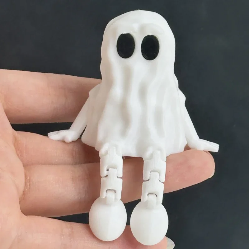 Halloween 3D-Printed Pumpkin & Ghost Figurine – detail image 4