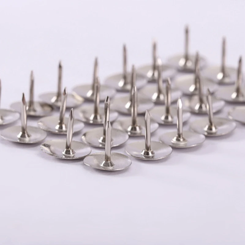 80/240pcs 10mm Metal Push Pin Nickel Plated Strong Fixing Nails Wood Paneling Wall Push Pins Stationery and Office Supplies