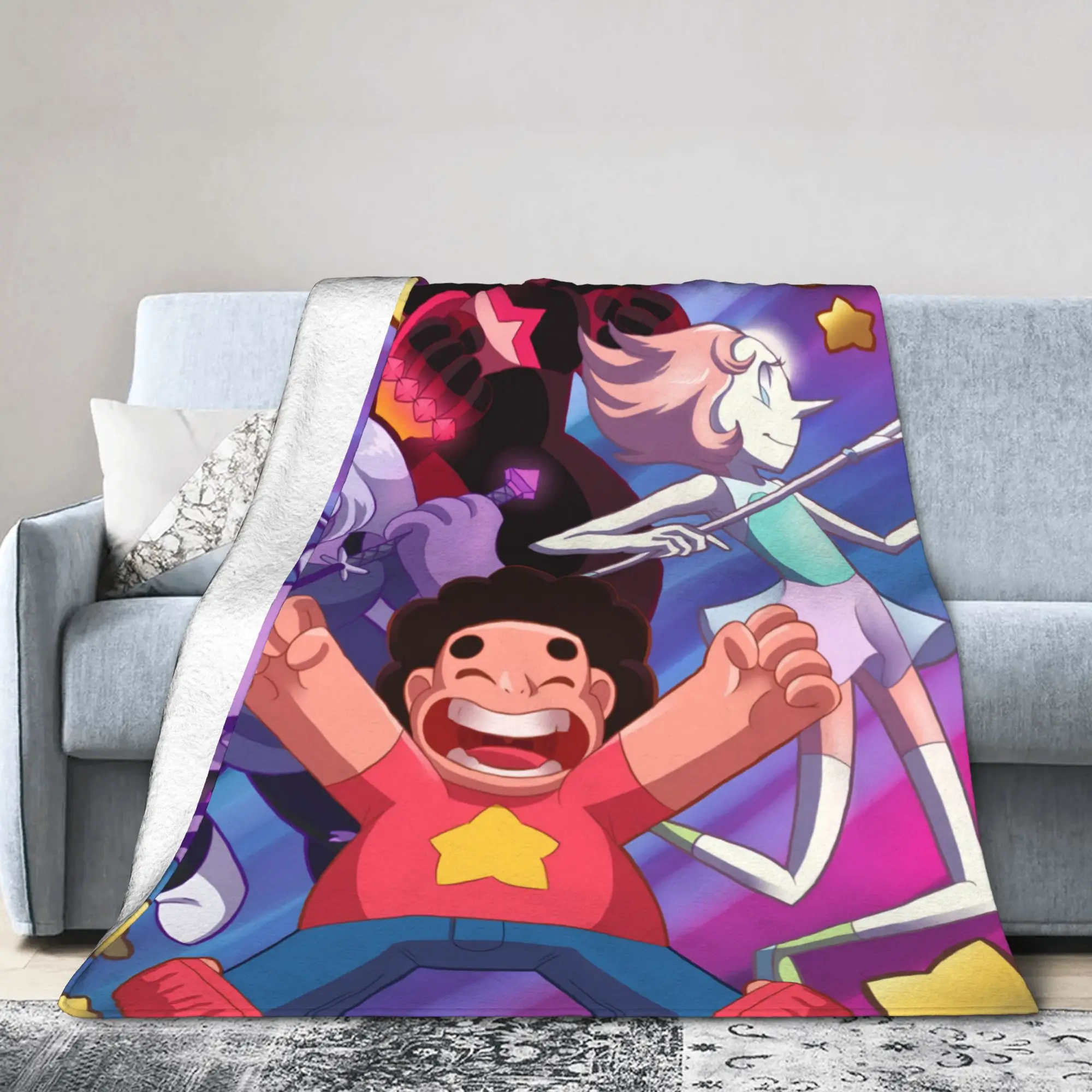 Steven Universe  Flannel Throw Blanket  Blanket for Bed Car Lightweight Quilt,