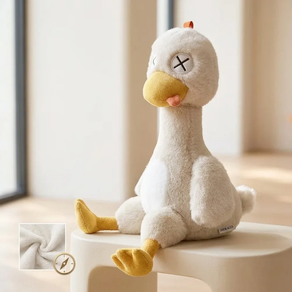Cute Magnetic Detachable Saltwater Duck Plush Doll Funny Commemorative Gift for Friends Home Decor Ornament