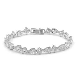 WEIMANJINGDIAN Brand Wedding Bridal Shiny Cubic Zirconia Tennis Bracelets Bracelets for Women