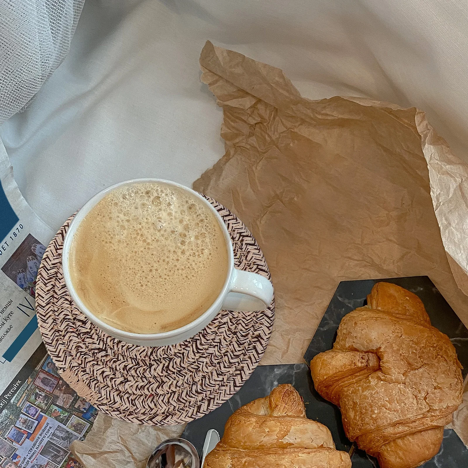 

8Pcs Cotton Woven Coasters Table Cup Holder Coasters Absorbent Unique Design Home Office Cafe Gift Cup Mat Coaster Set