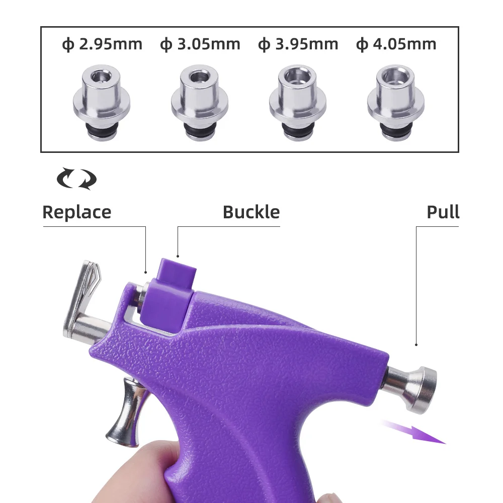 1 set  Ear Stud Earring Piercing Gun Tools Kit High Quality Reusable Earlobe Cartilage Body Piercing Gun