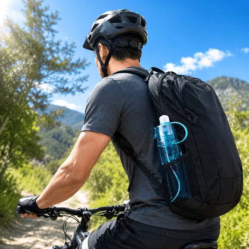 Spray Misting Water Bottle Portable for Outdoor Sports Summer Cooling Hydration Plastic Cup for Men Women Travel