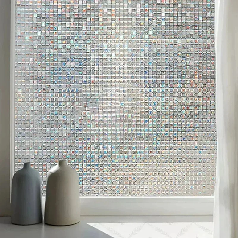 Top-Frosted Glass Adhesive Sticker Electrostatic Window Film Bathroom Glass Privacy Film 3D Matte Decoration Paste20x100cm