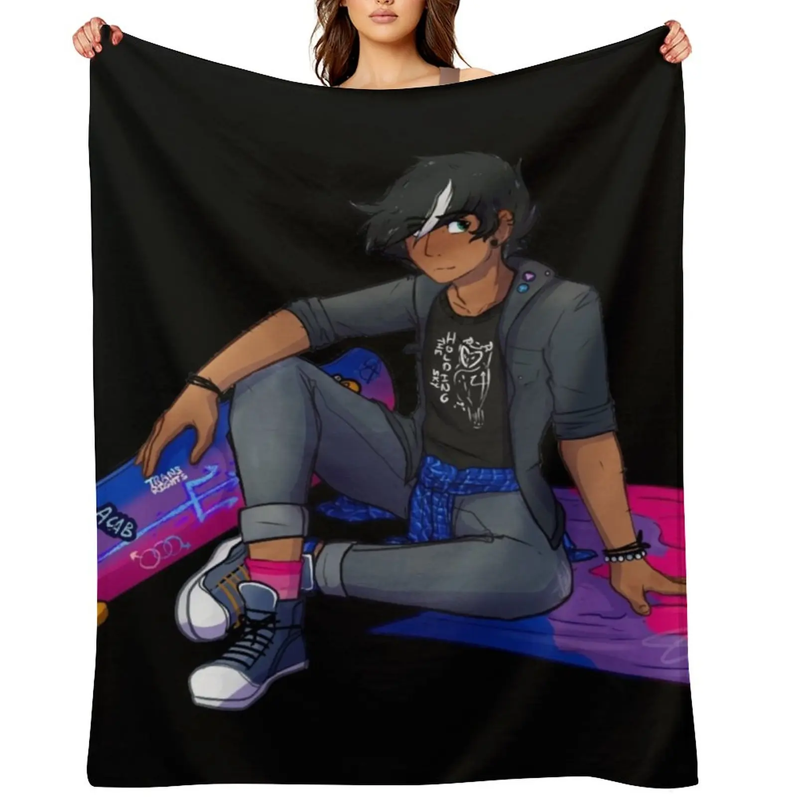 

Bi Percy - No Background Throw Blanket Extra Large Throw Luxury Throw manga Warm Blankets