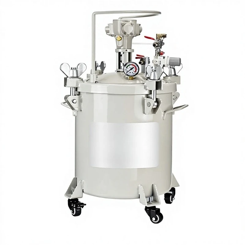 Pneumatic pressure barrel spray paint pressure tank, high pressure stainless steel spray tank, automatic mixing paint