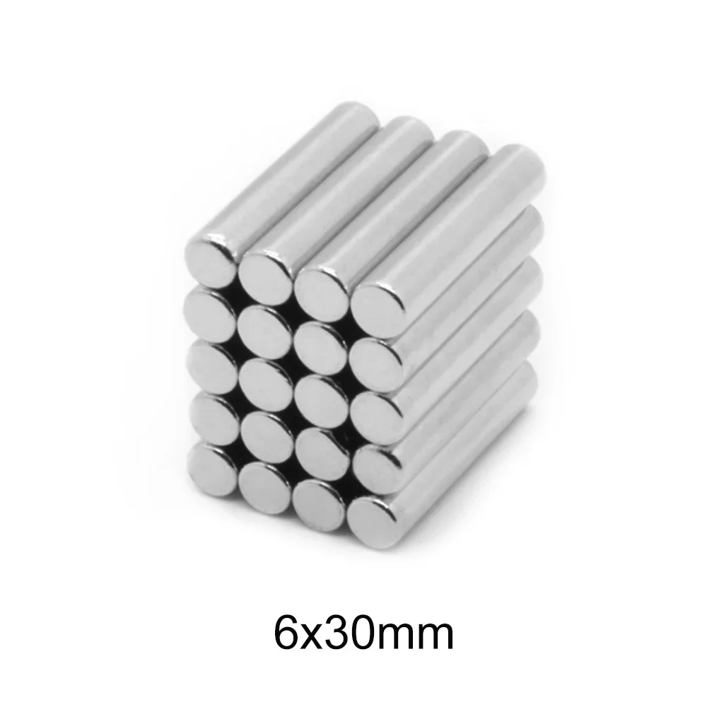 6x30mm Thick Strong Cylinder Magnet 6mm*30mm Round Magnet 6x30 For Home Refrigerators, Offices DIY6*30