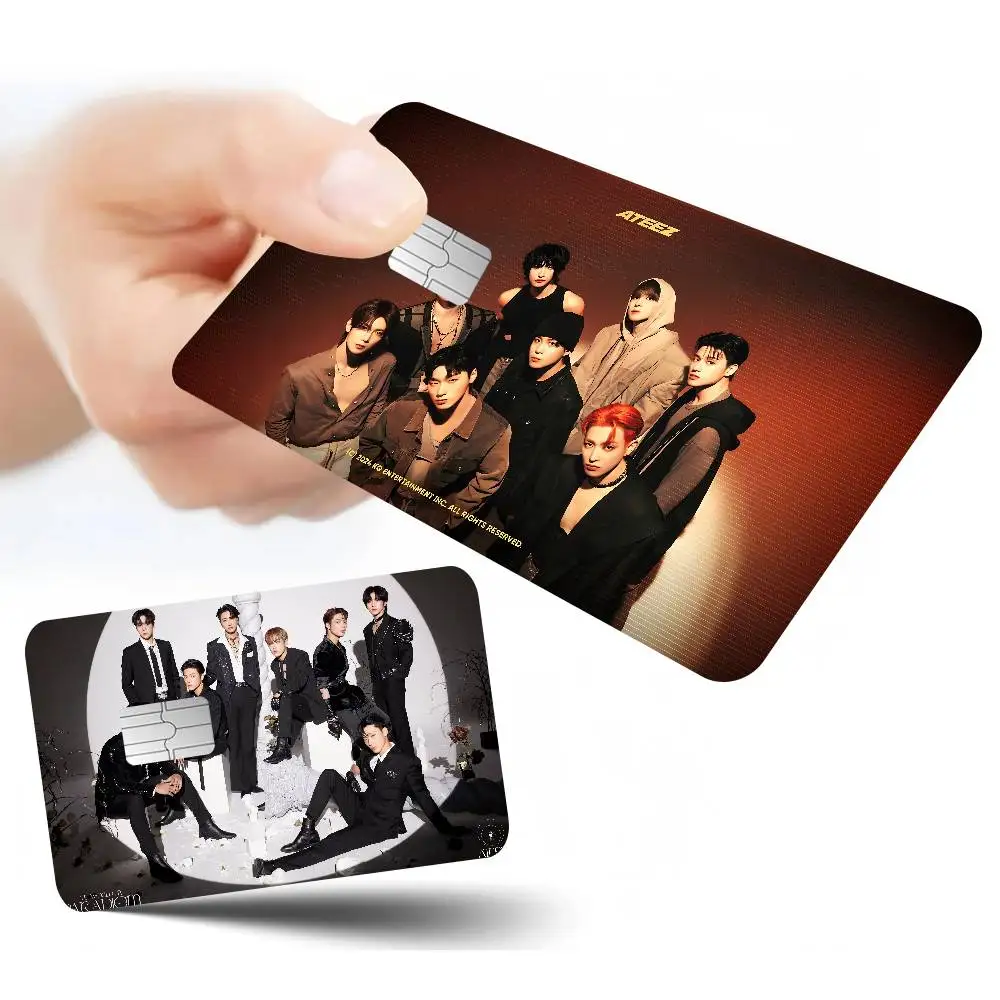 Popular Kpop Group A-Ateez Anmie Sticker Film Skin Cover for Credit Card Debit Bank Card Front