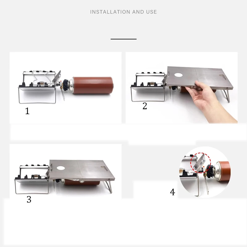 Camping Stove Stand Wind Shield  for SOTO ST320 Stove Ultralight Titanium Stainless Steel Folding Table for MSR Small Rocket