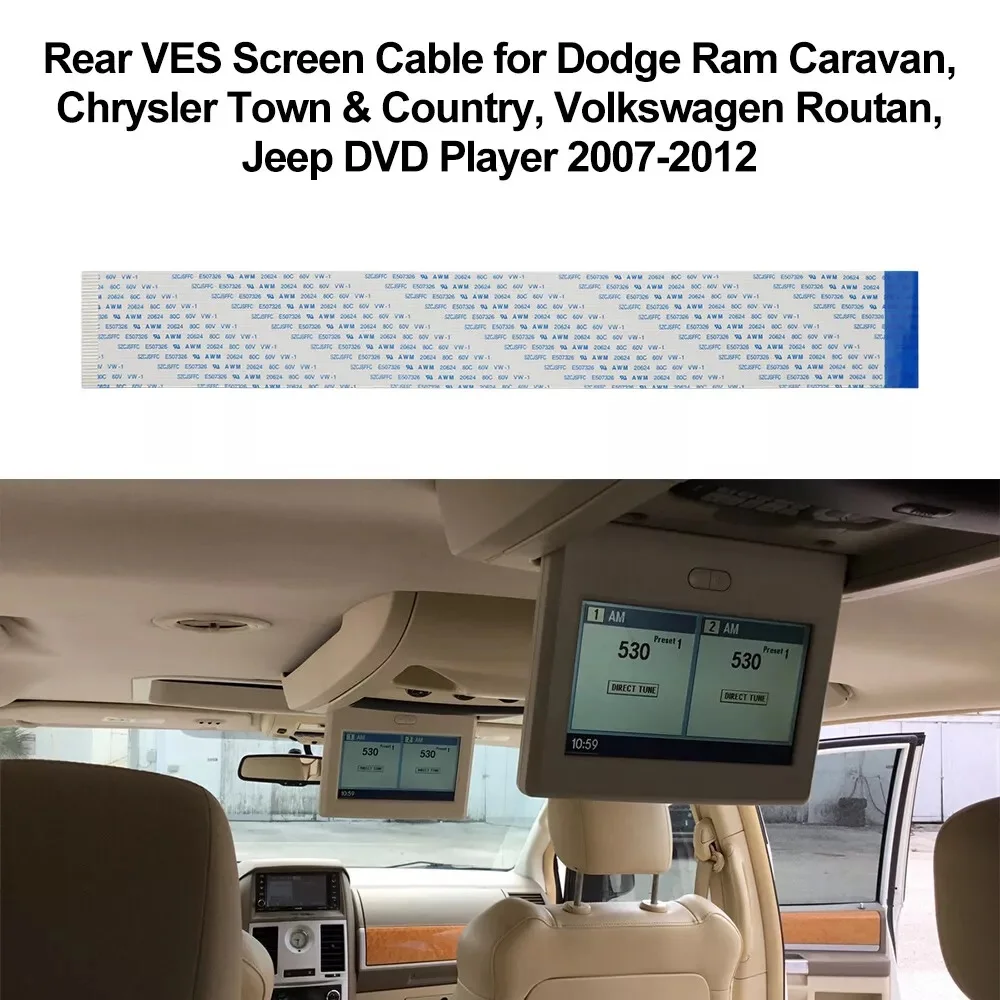 

Задний кабель экрана VES для DVD-плеера Dodge Ram, Chrysler Town Country 2007-2012 гг.